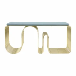 Curva sittdyna för bänk 32x95 5 cm Dusty Blue