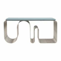 Curva sittdyna för bänk 32x95 5 cm Dusty Blue