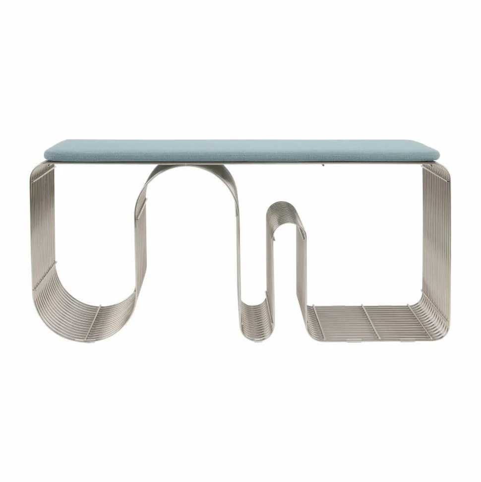 Curva sittdyna för bänk 32x95 5 cm Dusty Blue