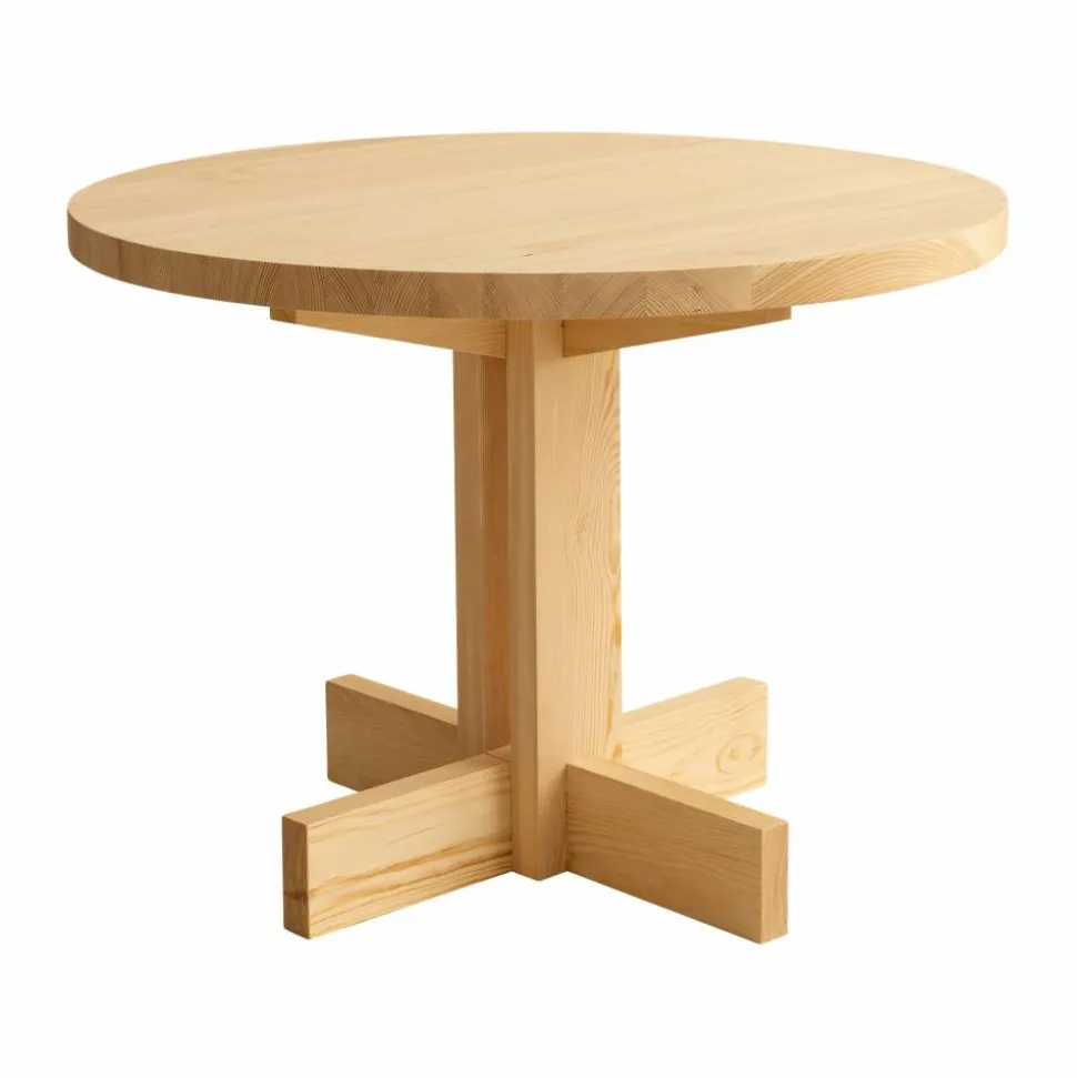 001 Dining Table matbord Matt oljevaxad furu Ø100x74 cm