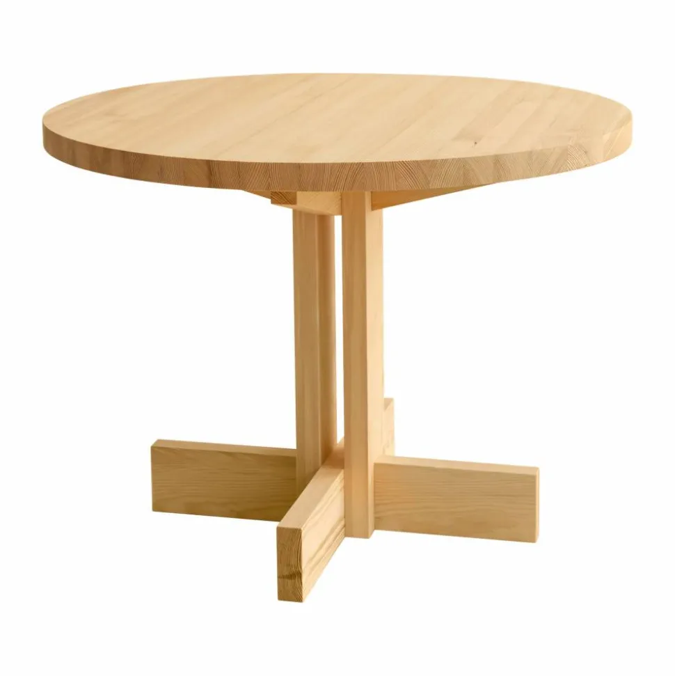 001 Dining Table matbord Matt oljevaxad furu Ø100x74 cm