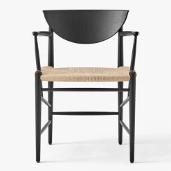 Drawn stol HM4 med armstöd Svart ek
