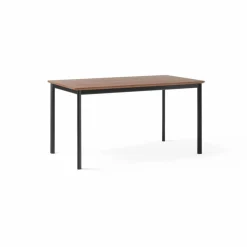 Drip HW115 matbord 83x143 cm Black frame-clear lacq. walnut