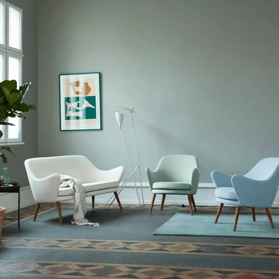 Dwell soffa 2-sits tyg hero 511 blush ben i rökt ek