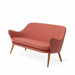 Dwell soffa 2-sits tyg hero 511 blush ben i rökt ek