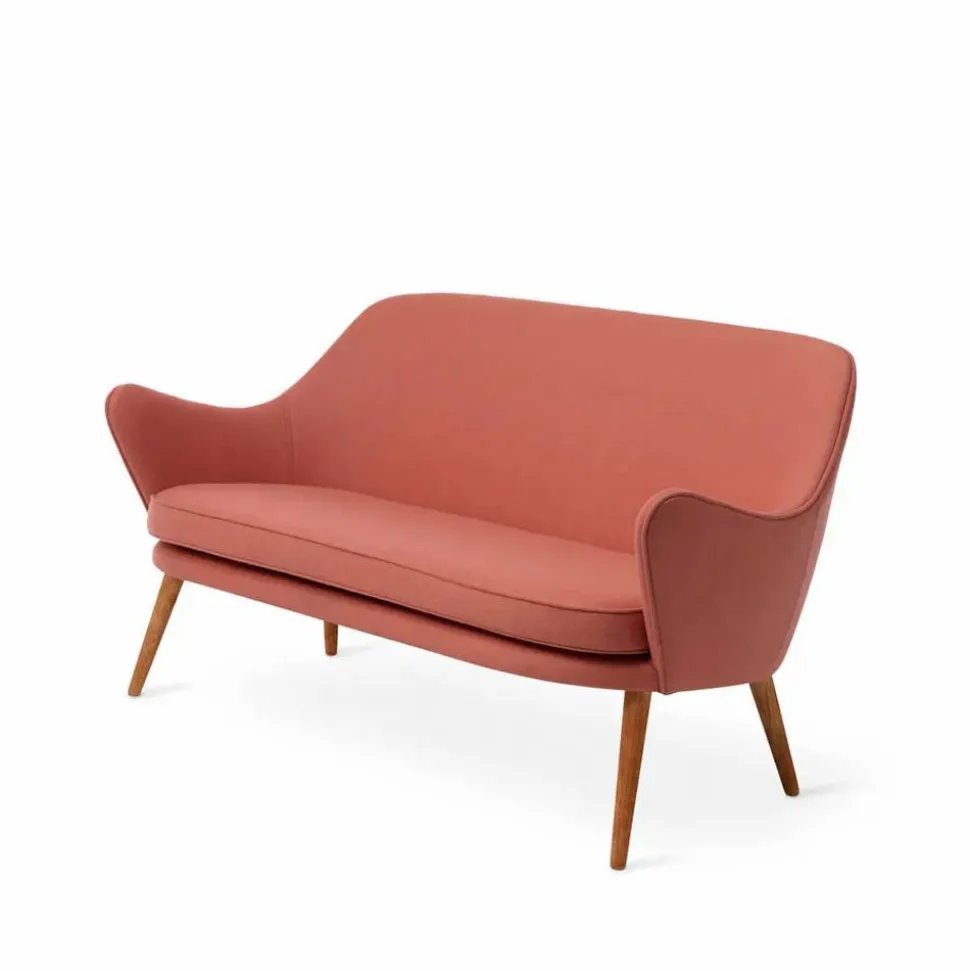 Dwell soffa 2-sits tyg hero 511 blush ben i rökt ek