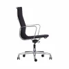 EA 119 kontorsstol polerad aluminium Hopsak nero