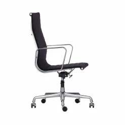 EA 119 kontorsstol polerad aluminium Hopsak nero