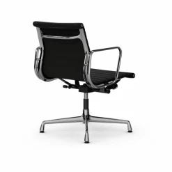 EA132 Aluminium Chair kontorsstol felt glides 66 nero black leather-polished