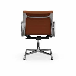 EA132 Aluminium Chair kontorsstol felt glides 97 cognac leather L20-polished