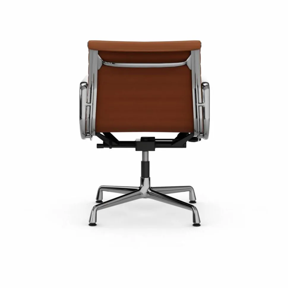 EA132 Aluminium Chair kontorsstol felt glides 97 cognac leather L20-polished