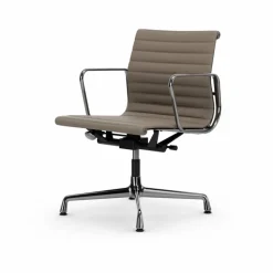 EA132 Aluminium Chair kontorsstol felt glides 71 sand leather L20-polished