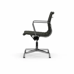 EA132 Aluminium Chair kontorsstol felt glides 69 umbra grey leather L50-polished