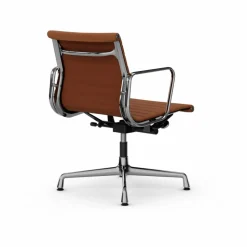 EA132 Aluminium Chair kontorsstol felt glides 97 cognac leather L50-polished