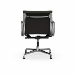 EA132 Aluminium Chair kontorsstol felt glides 61 umbra grey leather L50-chrome