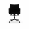 EA132 Aluminium Chair kontorsstol felt glides 66 nero leather L50-chrome