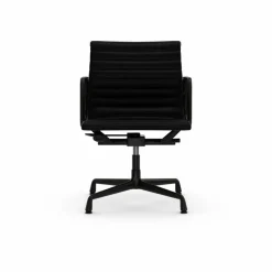 EA132 Aluminium Chair kontorsstol felt glides 66 nero leather L20-deep black