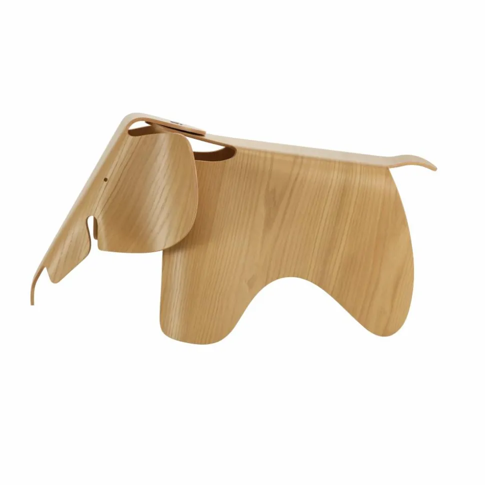 Eames elephant pall/dekoration Natural laquered chestnut