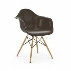 Eames Fiberglass Armchair DAW karmstol elephant hide grey lönnben