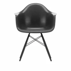 Eames Fiberglass Armchair DAW karmstol Elephant hide grey-black maple