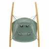 Eames fiberglass armchair RAR gungstol lönnmedar Sea foam green-Chrome