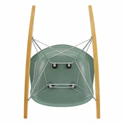 Eames fiberglass armchair RAR gungstol lönnmedar Sea foam green-Chrome