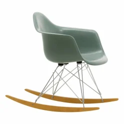 Eames fiberglass armchair RAR gungstol lönnmedar Sea foam green-Chrome