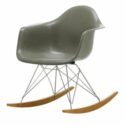 Eames fiberglass armchair RAR gungstol lönnmedar Raw umber-Chrome