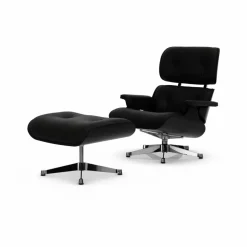 Eames Lounge Chair & Ottoman new dimensions 66 Nero-27 chestnut black-pol. steel