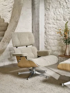 Eames Lounge Chair & Ottoman new dimensions 11 Anthracite-26 chestnut-pol. steel