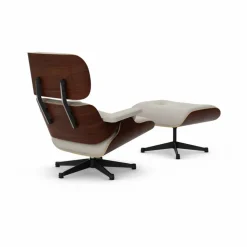 Eames Lounge Chair & Ottoman new dimensions 01 Ivory-pearl-32 walnut dark-pol. steel-black