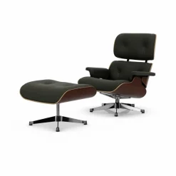 Eames Lounge Chair & Ottoman new dimensions 61 Umbra grey-32 walnut dark-pol. steel