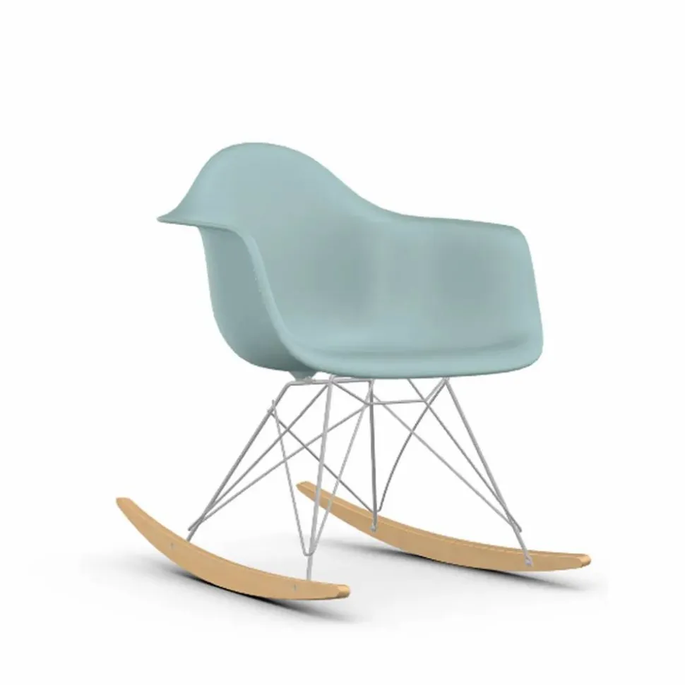 Eames Plastic Armchair RE RAR gungstol 23 ice grey-chrome-golden maple