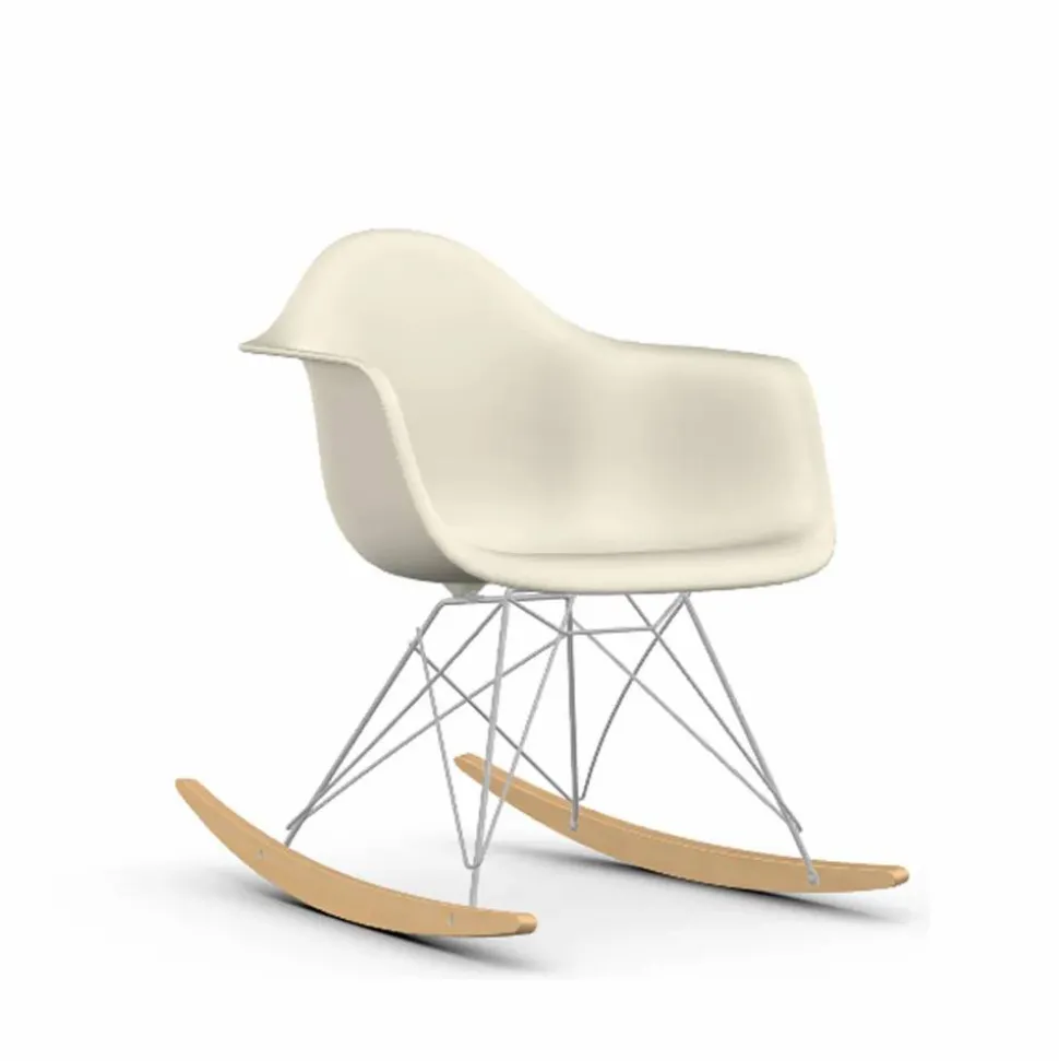 Eames Plastic Armchair RE RAR gungstol 11 pebble-chrome-golden maple