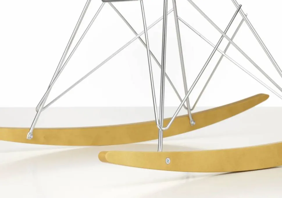 Eames Plastic Armchair RE RAR gungstol 11 pebble-chrome-golden maple