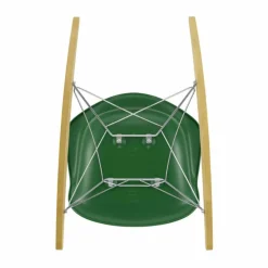 Eames Plastic Armchair RE RAR gungstol 17 emerald -chrome-golden maple