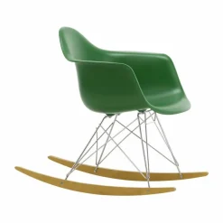 Eames Plastic Armchair RE RAR gungstol 17 emerald -chrome-golden maple