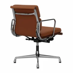 EA 231 Soft Pad Chair kontorsstol felt glides 97 cognac leather L20-chrome