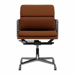 EA 231 Soft Pad Chair kontorsstol felt glides 97 cognac leather L50-chrome