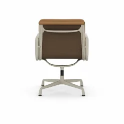EA 208 Soft Pad Chair swivel chair kontorsstol 62 Ochre leather premium F-37 chalk powder coated
