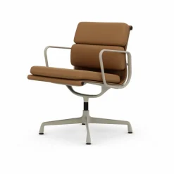 EA 208 Soft Pad Chair swivel chair kontorsstol 62 Ochre leather premium F-37 chalk powder coated