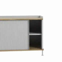 Enfold Low sideboard Black-Oak-Metal
