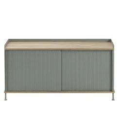Enfold sidobord lågt 125x45x63 cm Oak-Dusty green