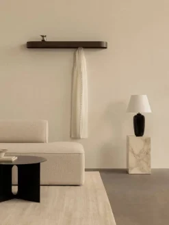 Epoch hylla med krokar 118 cm Dark stained oak-black
