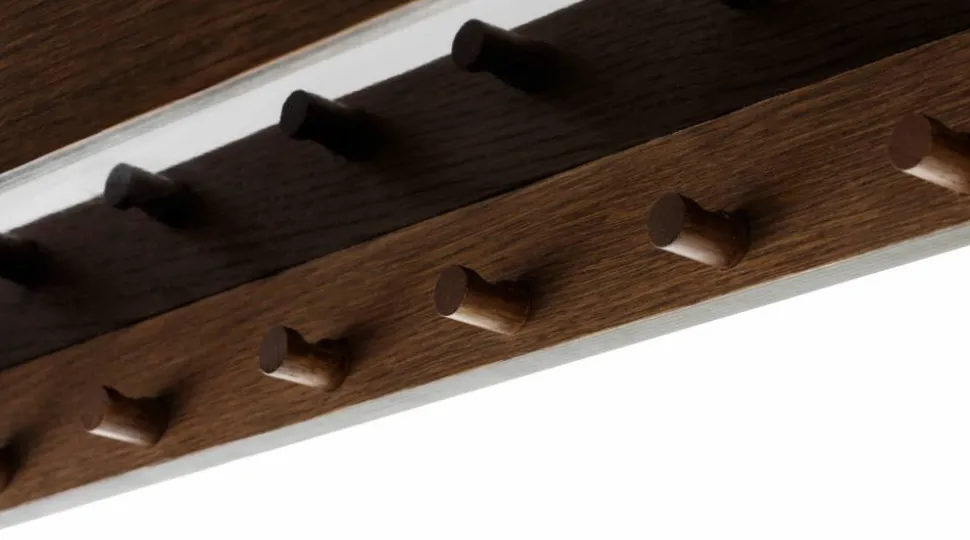 Epoch hylla med krokar 118 cm Dark stained oak-black