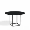 Florence matbord runt black marquina marble ø120 cm svart stativ