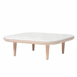 Fly bord SC4 ljus oljad ek + vit marmor