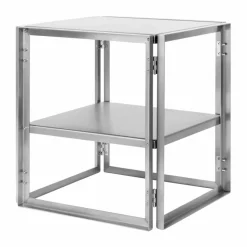 Foldable sidobord 40x40 cm Borstat rostfritt stål