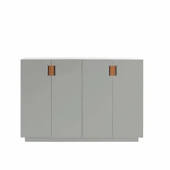 Frame 160 High skåp light grey vikdörrar 42 cm cognac