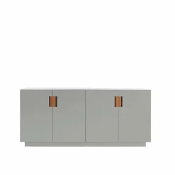 Frame 160 Low skåp light grey vikdörrar 42 cm cognac